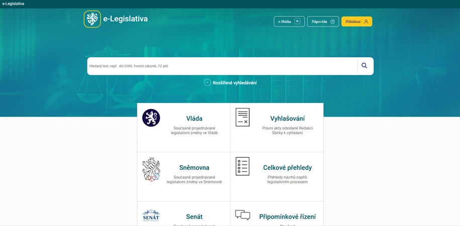 Spuštěn veřejný portál e‑Legislativy