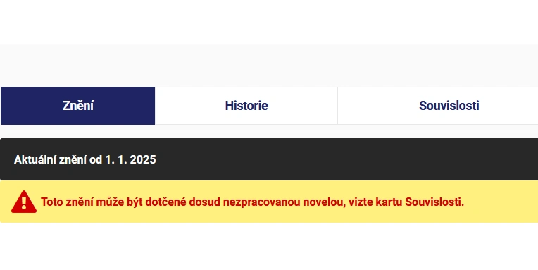 Zavedení nového upozornění v systému e-Sbírka